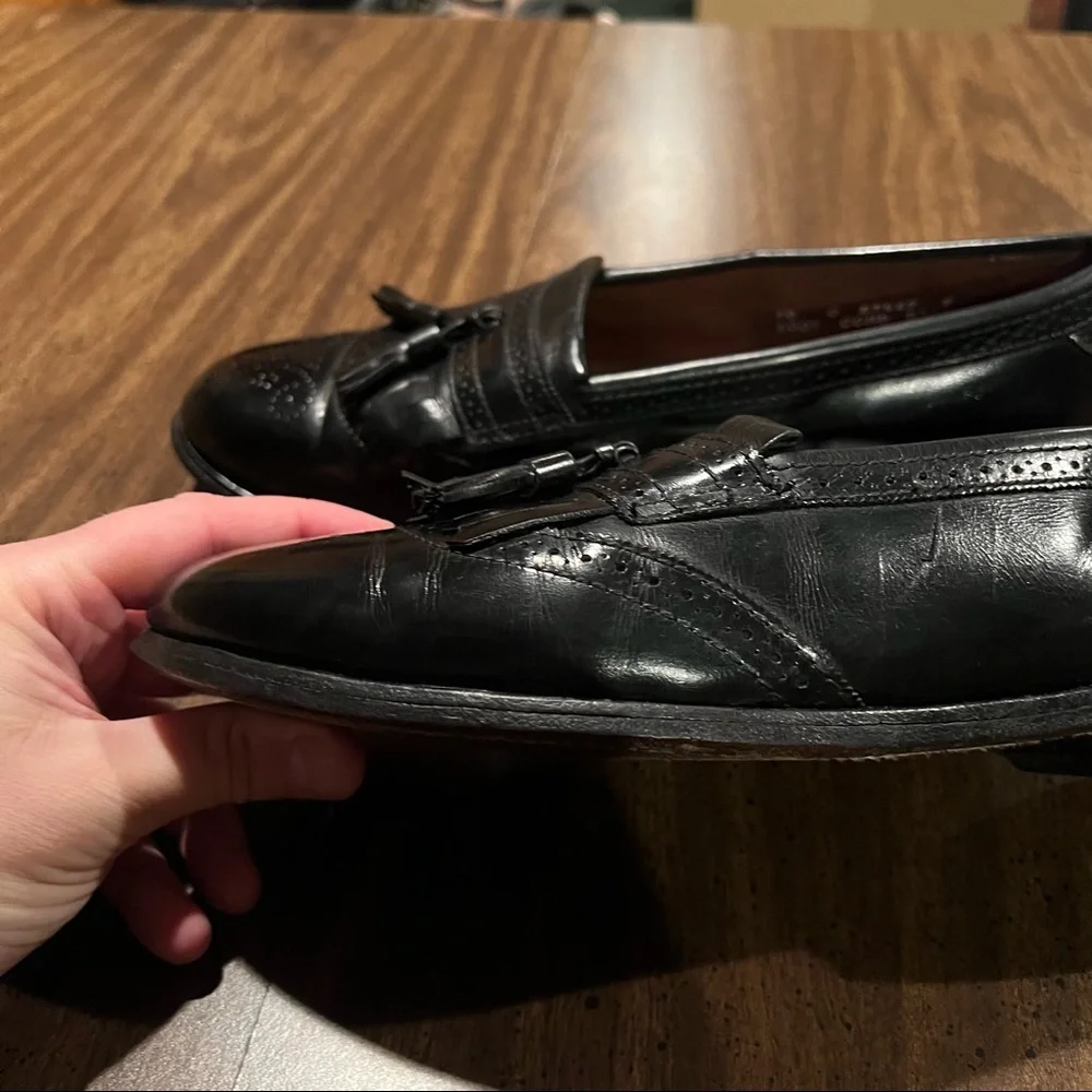 Allen Edmonds Men’s Bridgerton Tassel Loafer Kiltie Black Leather 10 - Picture 9 of 14